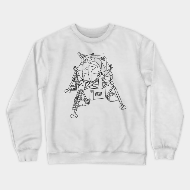 LEM B/W Crewneck Sweatshirt by StanDrawsSpaceships